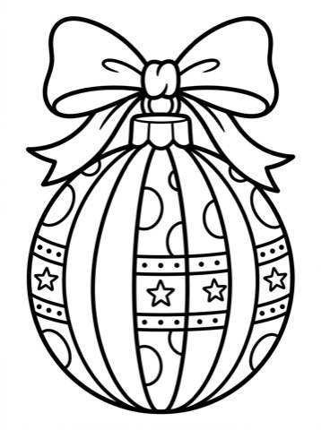Christmas ornament coloring page