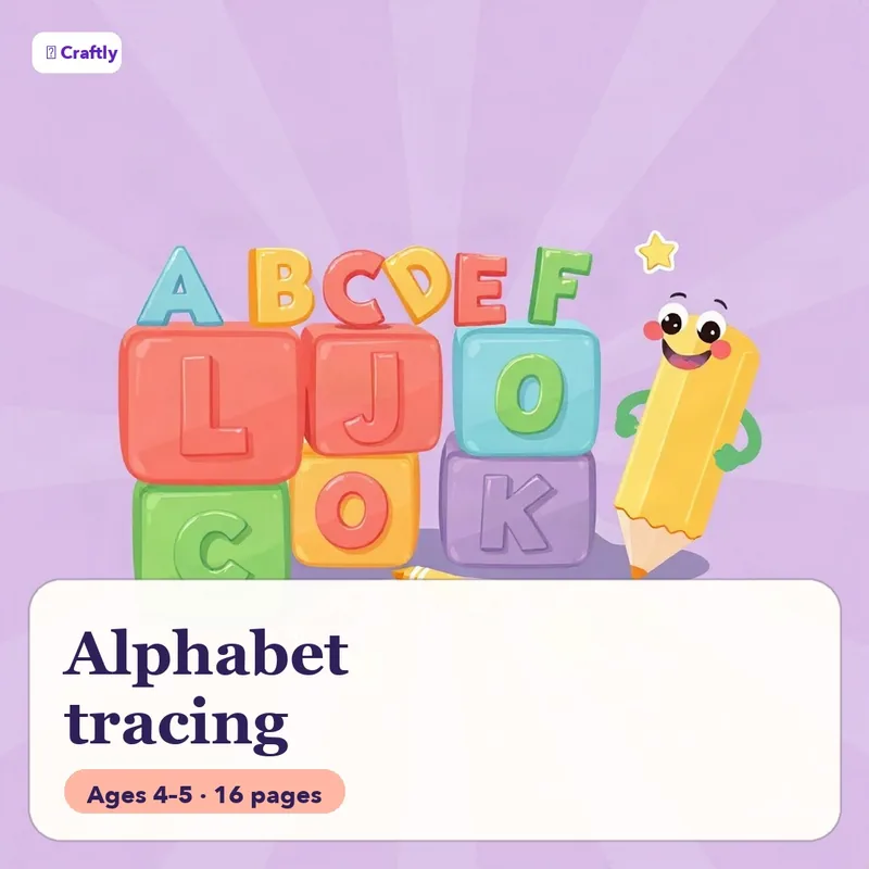 Alphabet tracing worksheets from A to Z