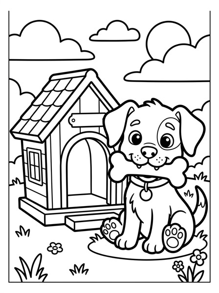 Puppy coloring page
