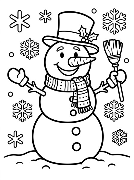 Snowman coloring page