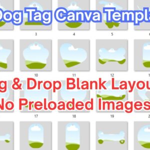 28 Dog Tag Canva Templates-drag and drop