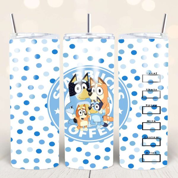 Bluey 20oz Tumbler Design Bundle – 12 PNG Files (Sublimation Wraps) - Image 11