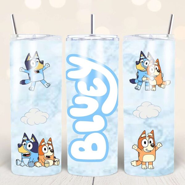 Bluey 20oz Tumbler Design Bundle – 12 PNG Files (Sublimation Wraps) - Image 3