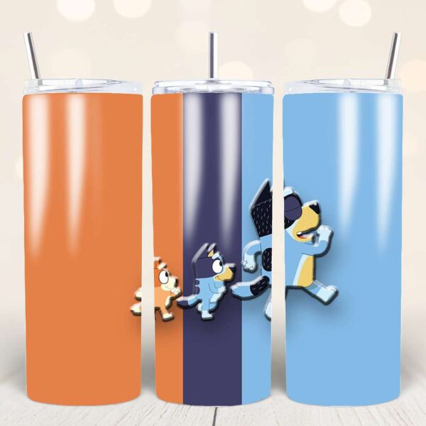 Bluey 20oz Tumbler Design Bundle – 12 PNG Files (Sublimation Wraps) - Image 8