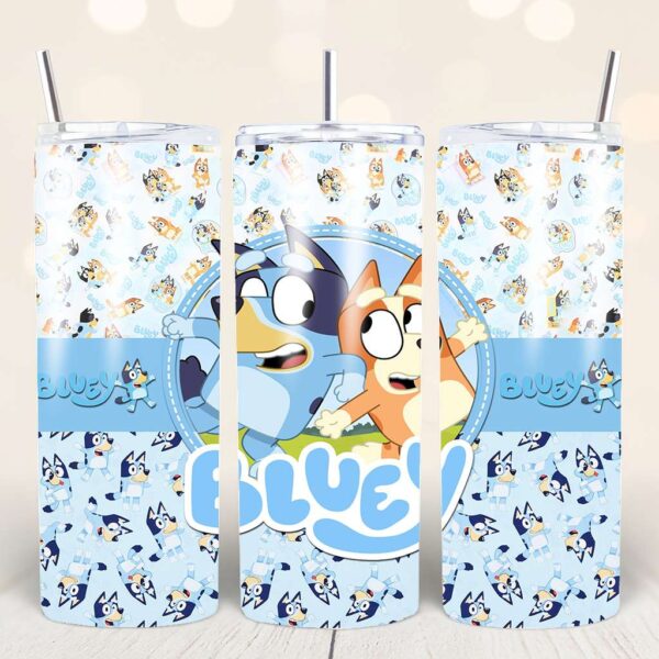 Bluey 20oz Tumbler Design Bundle – 12 PNG Files (Sublimation Wraps) - Image 10