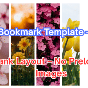 Blank Bookmark Template – 2" × 7" Canva Editable Layout (No Images)