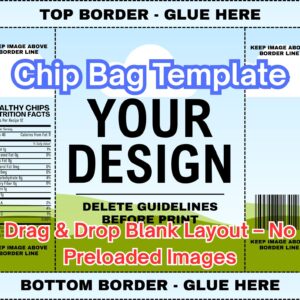 Blank Chip Bag Canva Template – 11x8.5 Drag & Drop Design