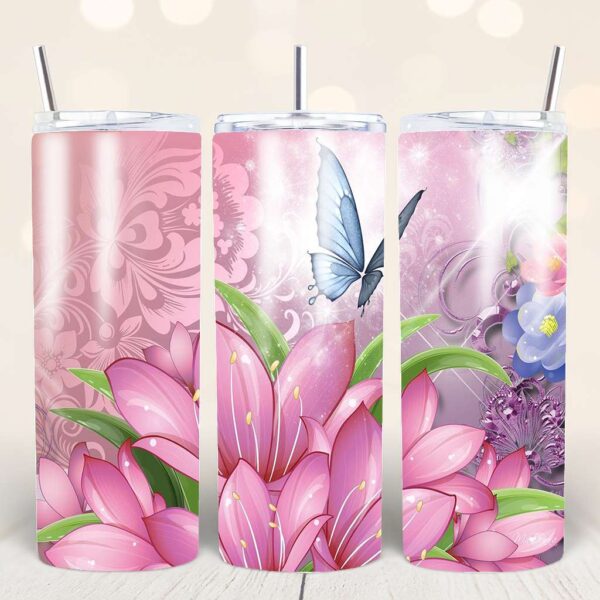 Butterfly Tumbler PNG Bundle - Image 22