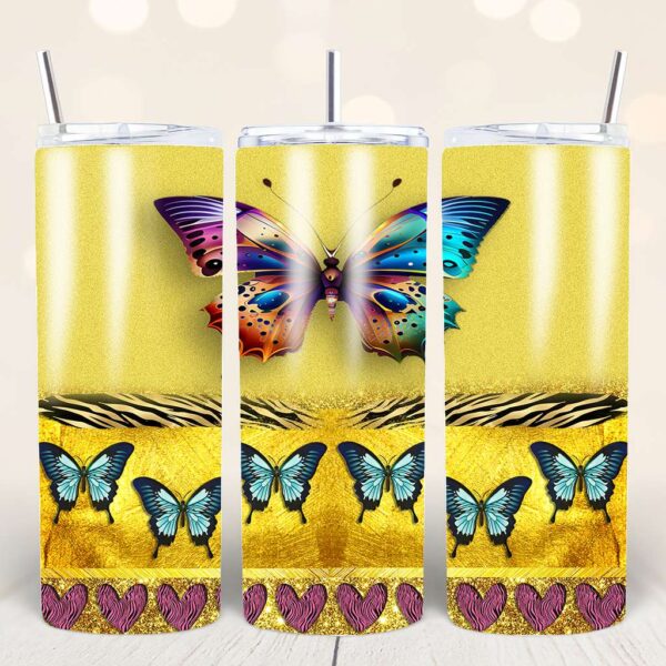Butterfly Tumbler PNG Bundle - Image 21