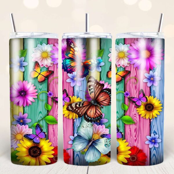 Butterfly Tumbler PNG Bundle - Image 17