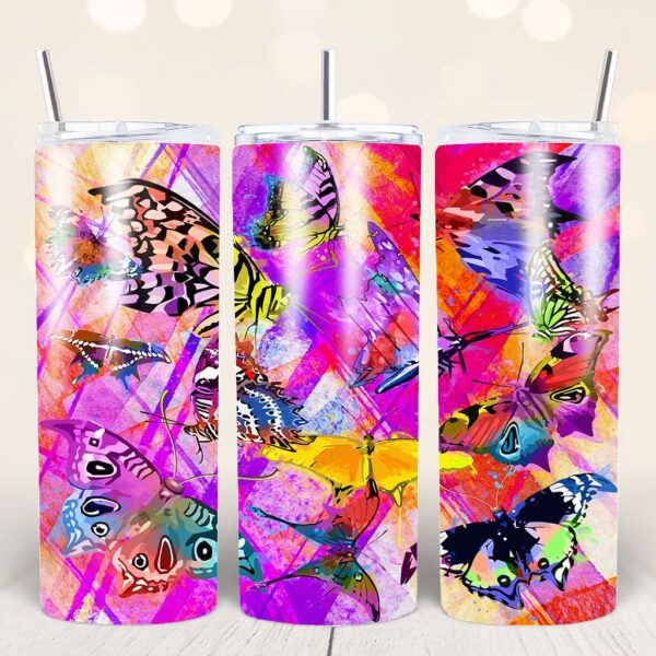 Butterfly Tumbler PNG Bundle - Image 30