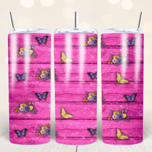 Butterfly Tumbler PNG Bundle - Image 9