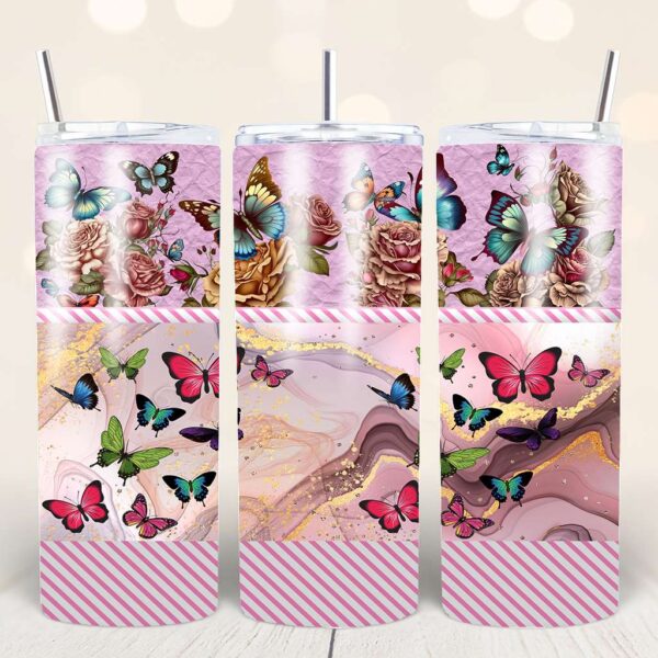 Butterfly Tumbler PNG Bundle - Image 6