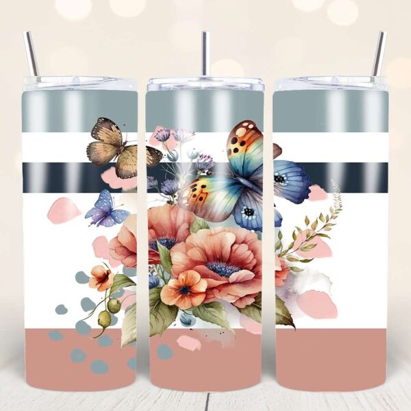 Butterfly Tumbler PNG Bundle - Image 3