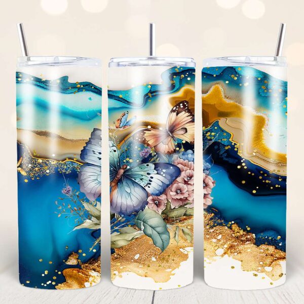 Butterfly Tumbler PNG Bundle - Image 2