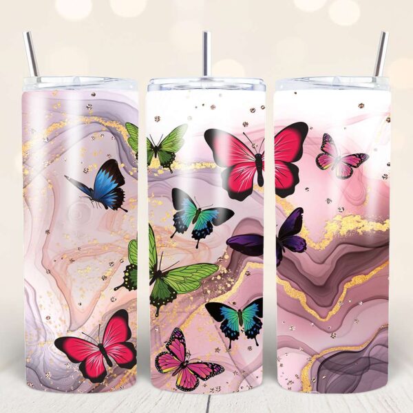 Butterfly Tumbler PNG Bundle - Image 26