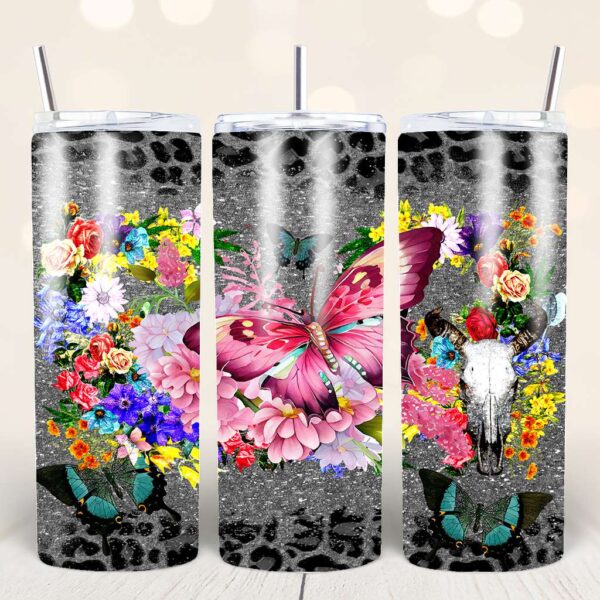 Butterfly Tumbler PNG Bundle - Image 23