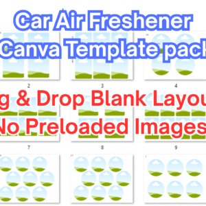 Car Air Freshener Canva Template Bundle–Drag & Drop Design