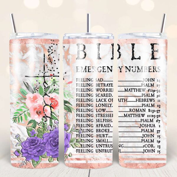 Faith-Based Tumbler Wraps – 44 Bible Verse PNGs for 20oz - Image 13