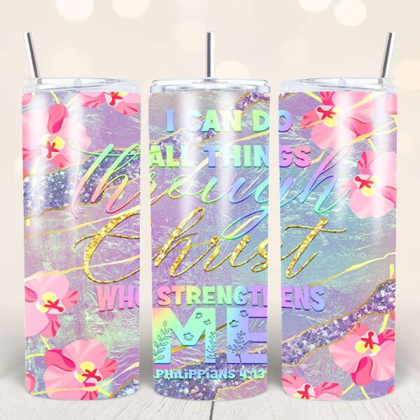 Faith-Based Tumbler Wraps – 44 Bible Verse PNGs for 20oz - Image 33