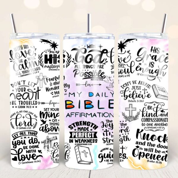 Faith-Based Tumbler Wraps – 44 Bible Verse PNGs for 20oz - Image 8