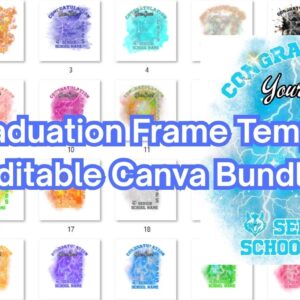 29 Graduation Frame Templates – Editable Canva Bundle