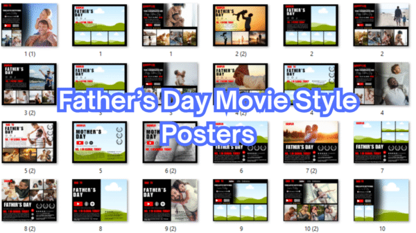 Father’s Day Movie Poster – Canva Template