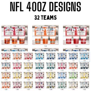 NFL 40oz Tumbler Design Bundle
