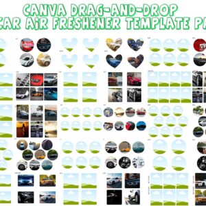 Canva Drag-and-drop 15 Car Air Freshener Template Pack